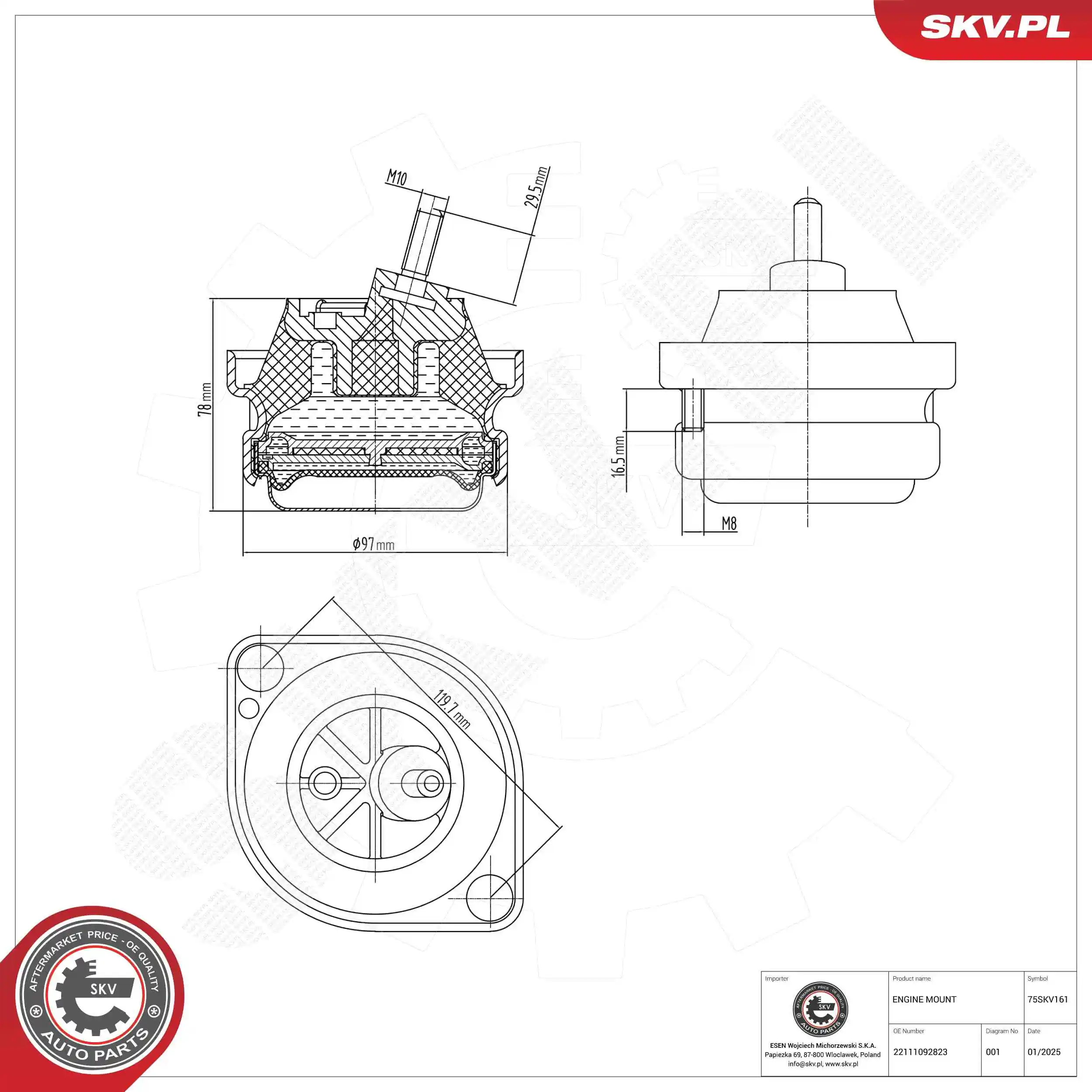 Mounting, engine